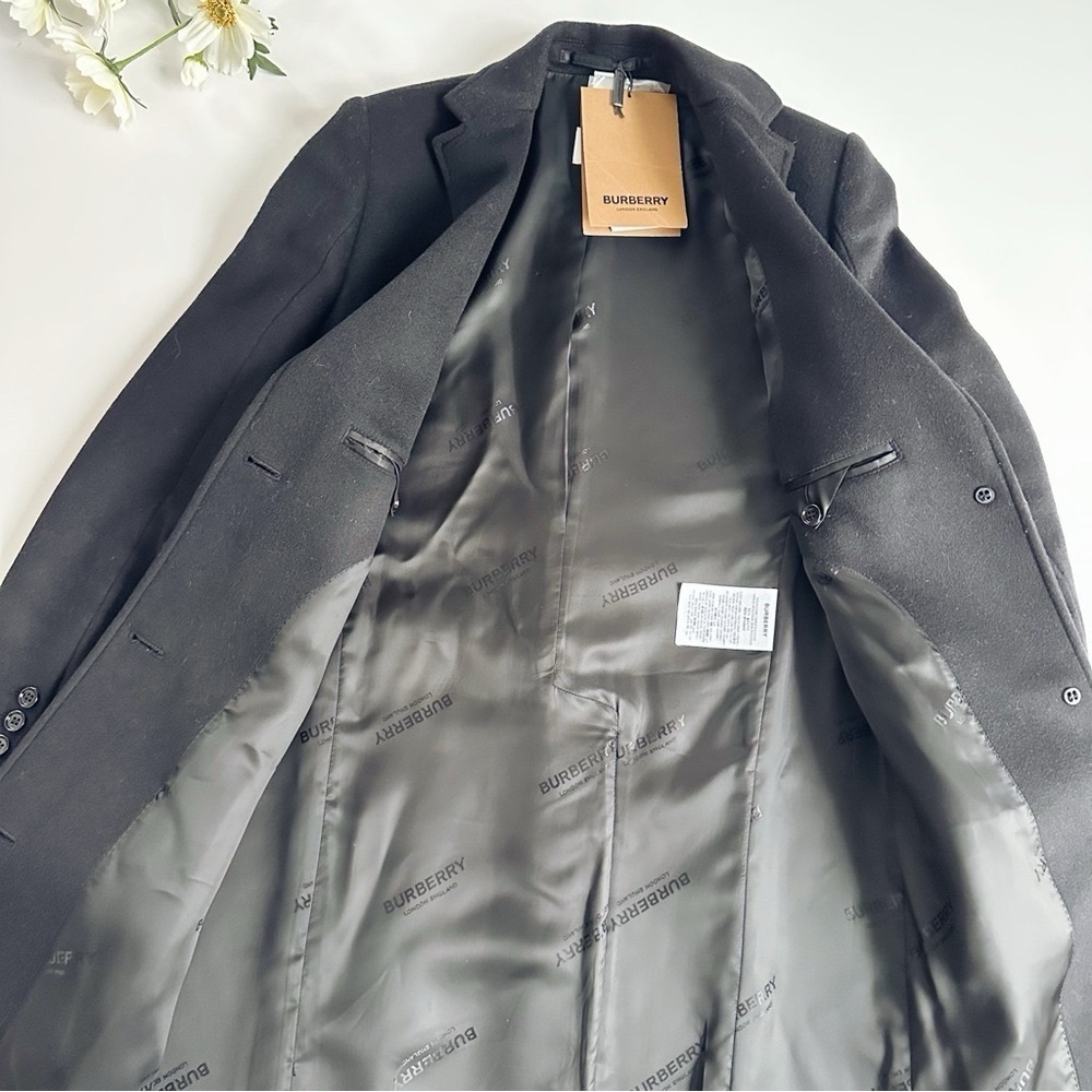 NWT Women’s Burberry Bramley Wool & Cashmere Car Coat Women's Blazer Coat Black - Picture 10 of 14